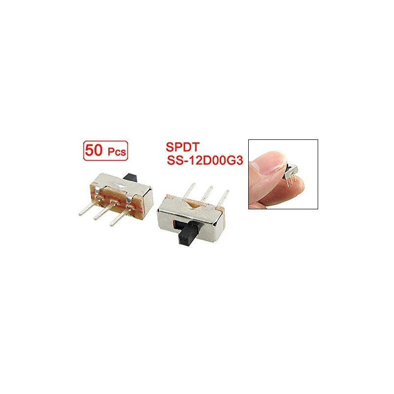 GFORTUN 50Pcs SPDT Panel Mount Micro Vertical Slide Switch High