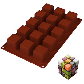 Schokoladenform Silikon Tief, 16 Mulden Hochwertige Schokoladenform Silikon,Tief Dubai Schokolade Form,Silikonform Schokolade,Antihaft Schokoladenform Tief für Dubai Schokolade und Pralinen