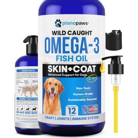 Omega 3 Fish Oil for Dogs - Better Than Salmon Oil - Dog Fish Oil Supplement to Reduce Shedding & Itching - Supports Joints, Brain, and Heart Health - Skin and Coat Supplement - Liquid Fish Oil