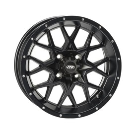 4/110 ITP Hurricane Wheel 14x7 2.0 + 5.0 Matte Black for Honda Rancher 420 4x4 2007-2018
