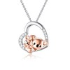 ROMANTICWORK Animal Mother Daughter Necklace 925 Sterling Silver Koala Panda