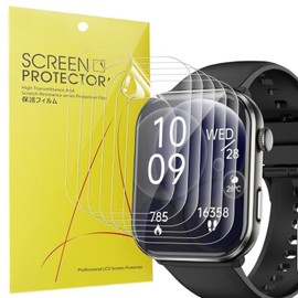 Blueshaweu Set of 6 HD Clear Flexible TPU Protective Films, Perfectly Compatible with Blackview R60 1.96 Inch Smartwatch (Transparent)