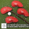 Golf Iron Head Covers Numbers Synthetic Leather Headcover Deluxe Value