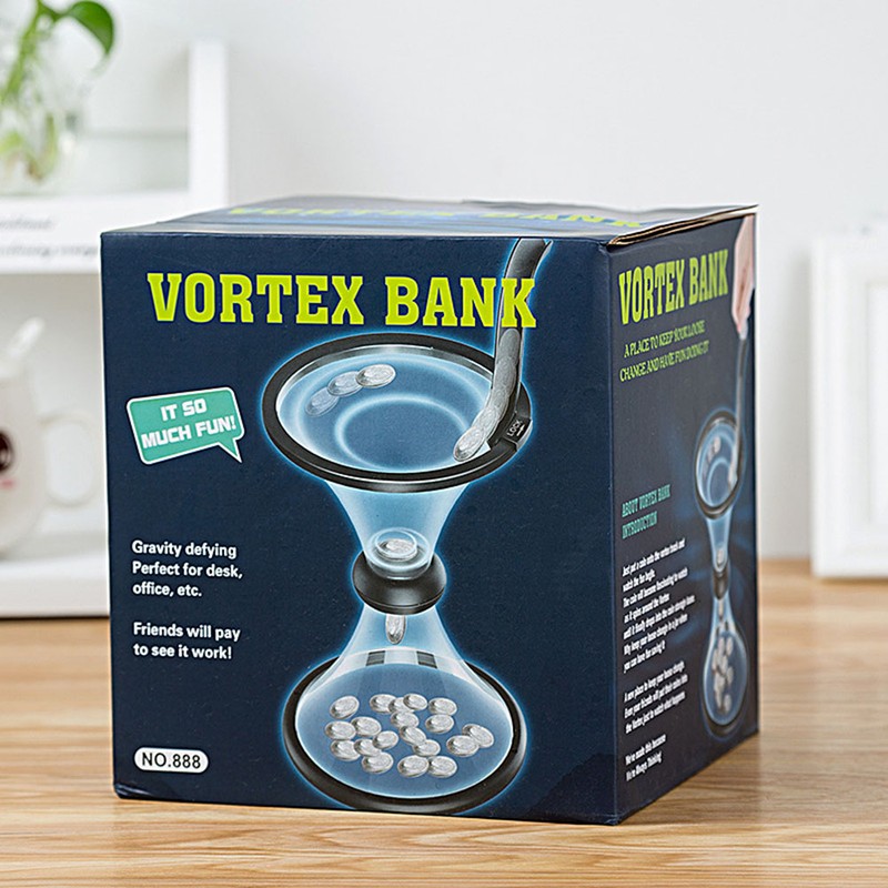 Kids Vortex Piggy Bank Decompression Money Saving Coin Collector Box