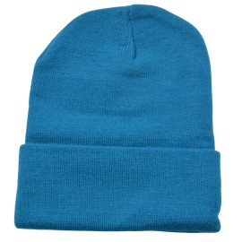 Aeropostle Aéropostale Ribbed Blue Cuffed Knit Watch Cap Toque Style Winter Hat