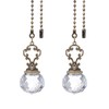 PATIKIL Ceiling Fan Pull Chain, 2 Pack 12" Decorative Crystal