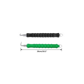 Pack of 2 Rebar Wire Twister, Semi-Automatic Rebar Tie Wire Twister, Reinforcement Wire Twister Hook Tie Wire Twister Drilling Accessories, for Drill Wire, Thumb Wire & Binding Wire (Curved and
