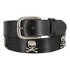 Pirate Skull CrossBone Concho Full Grain Casual Jean Leather Belt