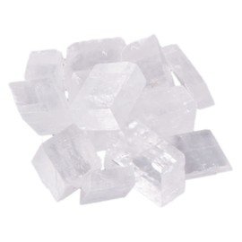 Justinstones 1/2LB Natural Raw Clear Calcite Gemstone Mineral Healing Crystal Nuggets
