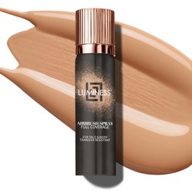LUMINESS Spray Airbrush Foundation Makeup, Medium Shade 040 - Lightweight, Full Coverage Foundation for Face, Neck, & Body - Concealer for Seamless Blending, Natural-Looking Finish, 2.36 fl oz