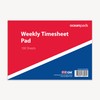 Weekly Employee Timesheet Pad, 1-Part 80gsm Paper (69530)