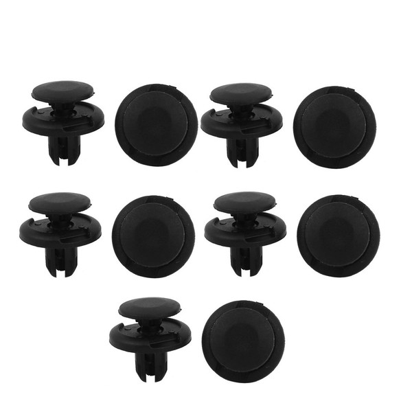 uxcell Rivet Clips Fasteners Black Plastic Rivets Compatible with Honda