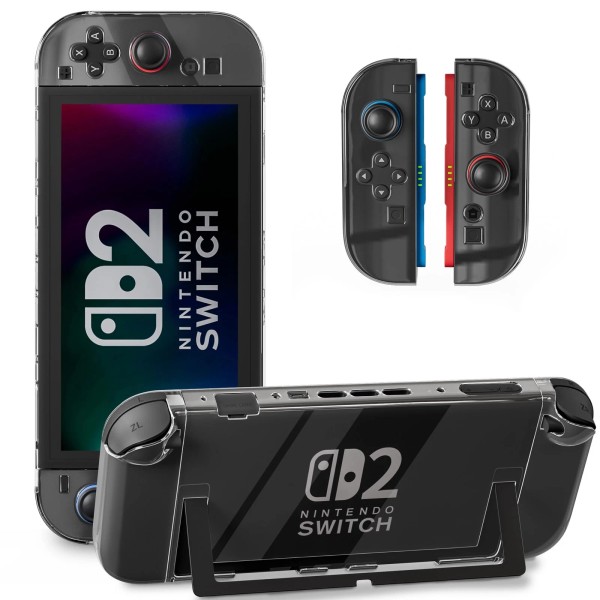 FUNDIARY Transparent Case for Switch 2(2025) with Hollowed-Out Design, [Shock...