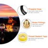 EXCELFU Fire Pit Installation Kit with 1/2" Chrome Key Valve,