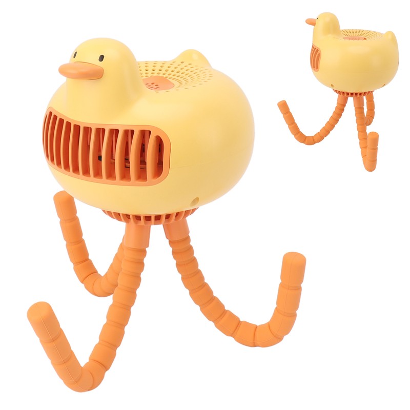 Portable Stroller Fan Low Noise Duck Shape Cute 2 Power
