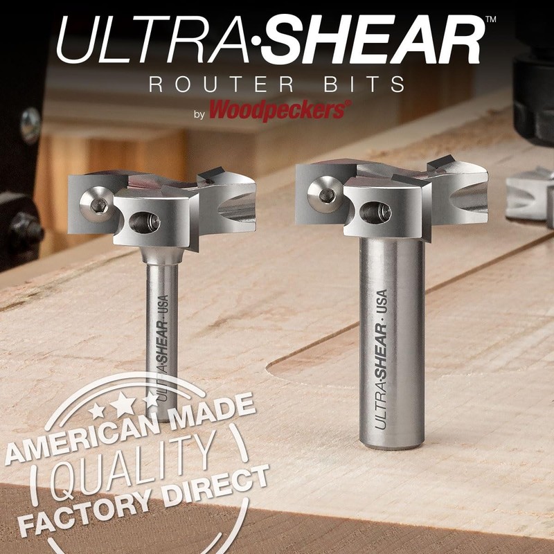 Ultra-Shear Spoilboard Surfacing Router Bit, 1-1/2" CD, 1/4" SH, 3