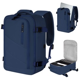 VOESLD for Ryanair Cabin Bags 40x20x25 Underseat, Travel Backpack Dark Blue Rucksack for Women Men Laptop Backpack, Can be Used as a Sports Backpack, Leisure, Work Bag