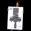Boeing 737 Original 100 200 Cockpit Poster 24"x36"
