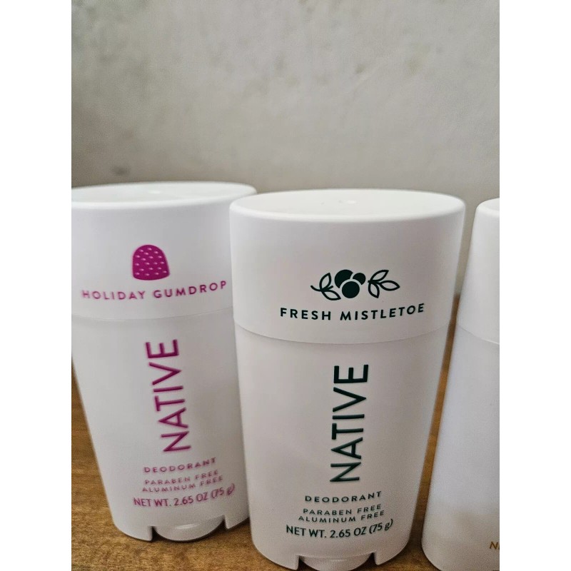 Native Deodorant Antiperspirant 2.65oz Paraben / Aluminum Free Holiday Scents