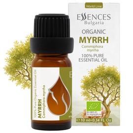 Essences Bulgaria Organic Myrrh Essential Oil 10ml | Commiphora myrrha | 100% Pure and Natural | Undiluted | Therapeutic Grade | Aromatherapy | Cosmetics | Cruelty Free | Non-GMO