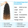 Ainimiu Pre-Looped Gogo Curl Crochet Hair 14 Inch 8 Packs