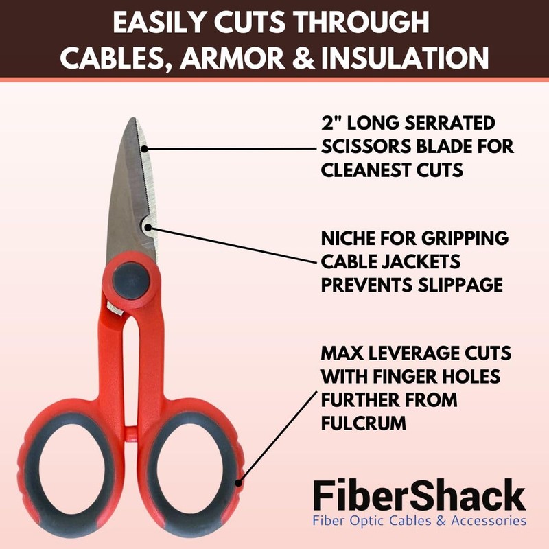 FiberShack - Fiber Optic Kevlar Scissors - Kevlar Shears for