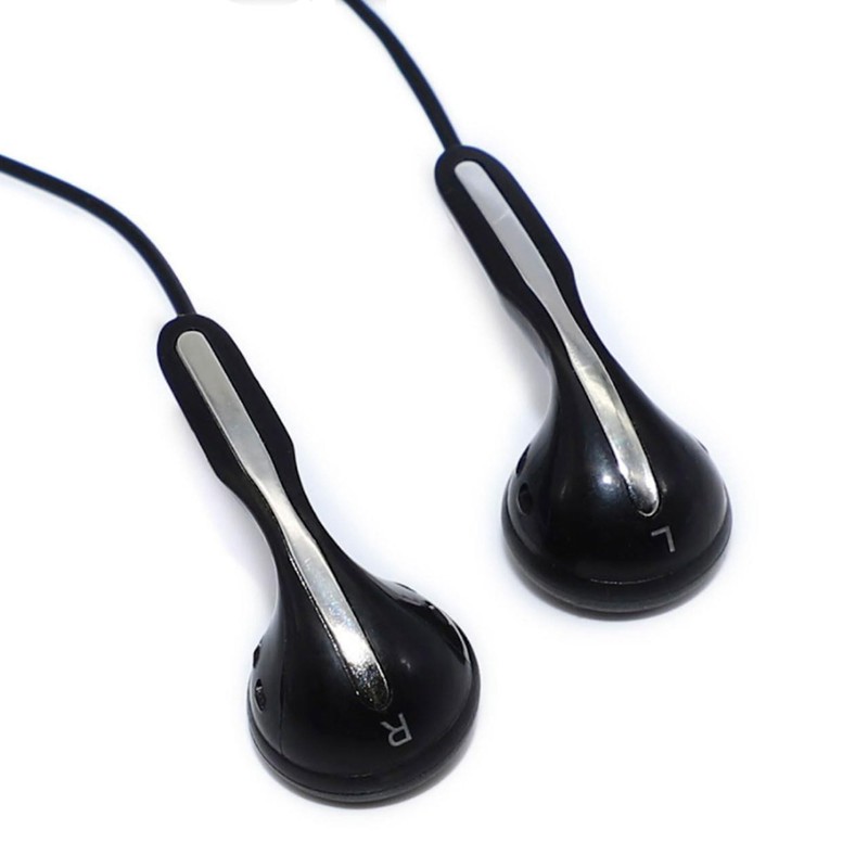 Avid Products AE-1M Disposable Stereo Black School Earbuds with Mic,