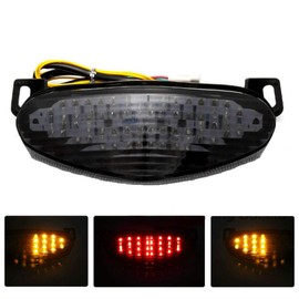 MZS Tail Light Turn Signal LED Integrated Blinker Compatible with Kawasaki Ninja 650R ER-6n ER-6f 2009-2011 | Versys 1000 KLZ1000 2012-2018 | Ninja 400R 2011-2013 | ER-4N 2011-2013 Smoke