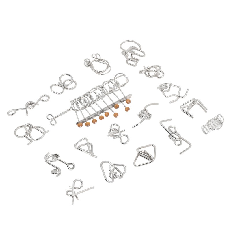 Metal Wire Puzzles Educational Logical Thinking Development Interlock Puzzles Set