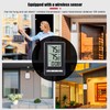 Wireless Electronic Thermometer Indoor Outdoor Home Digital Weather Station Clock