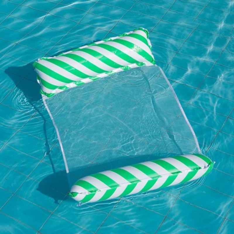 Floating Water Hammock for Pool Relaxation – Foldable Inflatable Lounger
