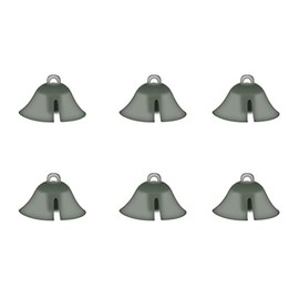 Banglijian Hearing Aid Ear Domes, 6 Ear Domes Open Design for 2B Size Sound Tube (Black-L)