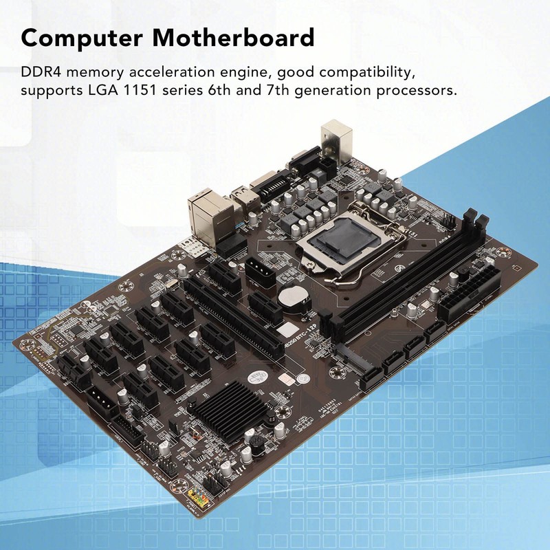 B250 BTC 12P Mining Mainboard, Gaming Motherboard Supports LGA 1151