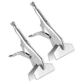 LANIAKEA 2PCS Locking Sheet Metal Clamps 9.4'' Heavy Duty Sheet Metal Grip Tool Duck Bill Pliers Tool Heat-Treated Plated Welding Pliers