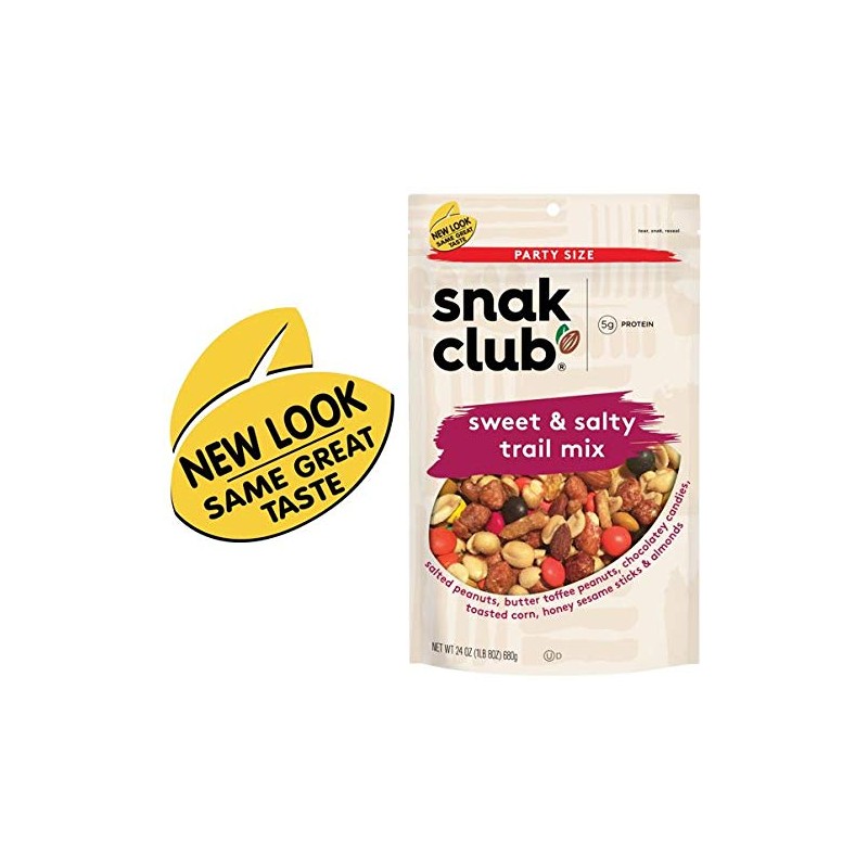 Snak Club Sweet & Salty Trail Mix, Purple Label, 24