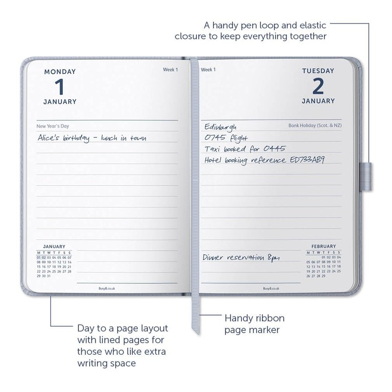 Busy B - Compact A6 Day Per Page Diary from