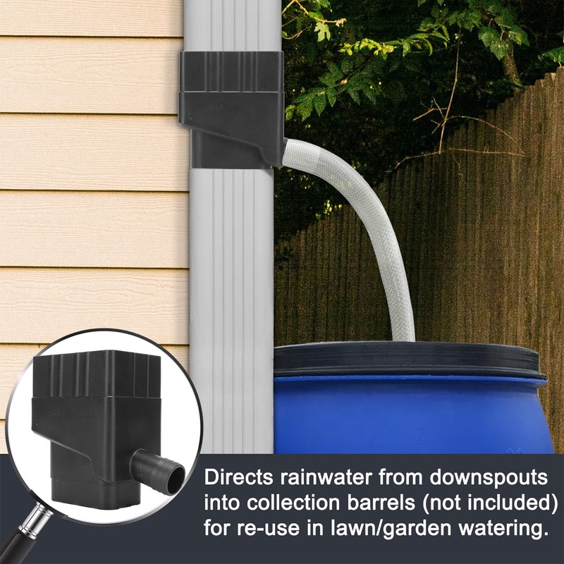 Rainwater Collection System Standard Downspout Water Diverter Connector System with