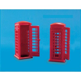 Model Scene OO 2 Red Telephone Kiosks