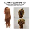 Hair Mannequin Head Hairdressing Styling Training Braiding Practice Doll Head