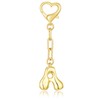 LAEKOU Initial Bag Charms Keychain, Letter Key Chain Charm Accessories