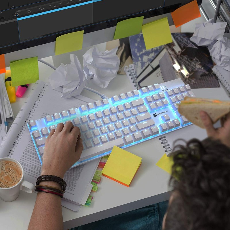 Merdia Mechanical Keyboard Gaming Keyboard | Brown Switch Ice Blue
