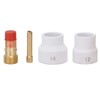 LiebeWH 4pcs TIG Gas Lens Kit White Ceramic Nozzle Short