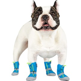 Canada Pooch Dog Boots for Hot Pavement - Dog Boots & Paw Protectors with Anti Slip Rubber | Water Friendly, Breathable Dog Shoes for Hot Days, Great for Dogs Blue - Size 6
