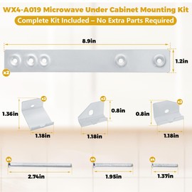BigHead WX4-A019 JXA019K Microwave Under Cabinet Mounting Kit Replacement for GE Microwave Ovens AP3205226 774279 PS311867- Microwave Mount Bracket for Hanging an Over-The-Range Microwave Oven