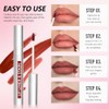 3 Piece Peel Off Lip Liner Stain Set, Removable Lip
