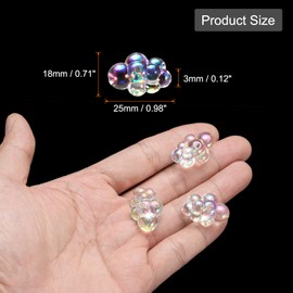 CoCud Bubble Clusters for Miniature Dollhouse Bathtub, 1:16 Scale Acrylic Iridescent Clear Bubbles - (Applications: for DIY Craft, Fairy Beach Decor), 1-Piece