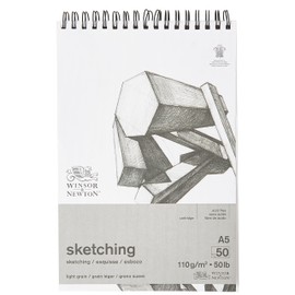 Winsor & Newton Carta Schizzo - Blocco Spirale White 110 g - A5-50 Fogli