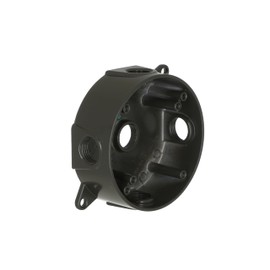 Hubbell 5361-2 Bell 5-3/4" Outlets 4" Round Weatherproof Splice Box, Gray