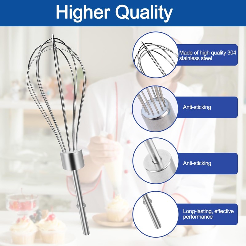 Hand Mixer Whisk for Kitchenaid Hand Mixer Attachments KHMPW,KHM7210, KHM512,