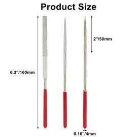 Coufce 9 Pcs Miniature and Model Files Set with Diamond Needle Files Precision Hand Tools for Jewelry, Wood, Glass, and Stone Carving